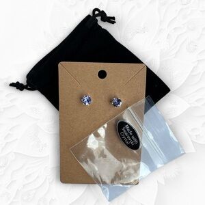 Purple Swarovski Crystal Stud Earrings